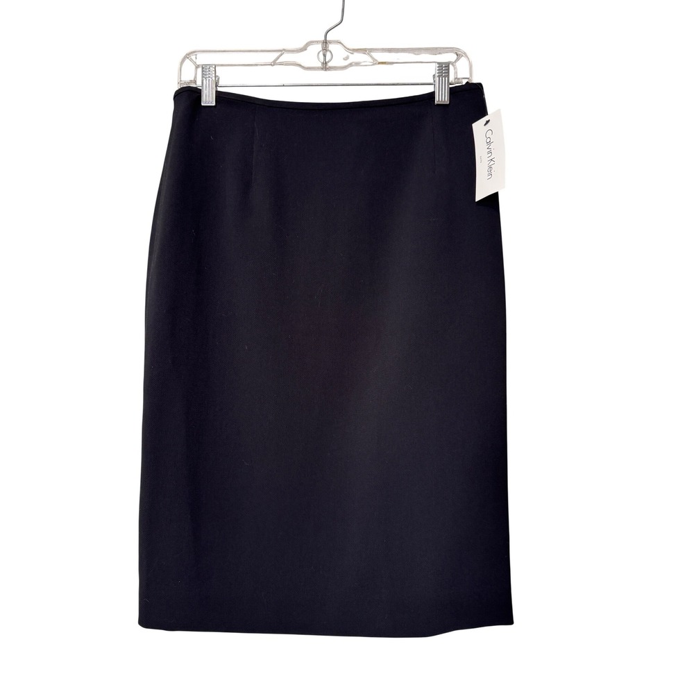 Calvin Klein Womens Black Pencil Skirt‎ Suit Separate Knee Length Size 6